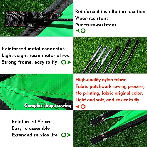 Miniatura 5 de Cometa Delta gigante para adultos, viene con cola de cometa giratoria 3D, cometas grandes para niños y adultos mayores de 10 años para edades enorme