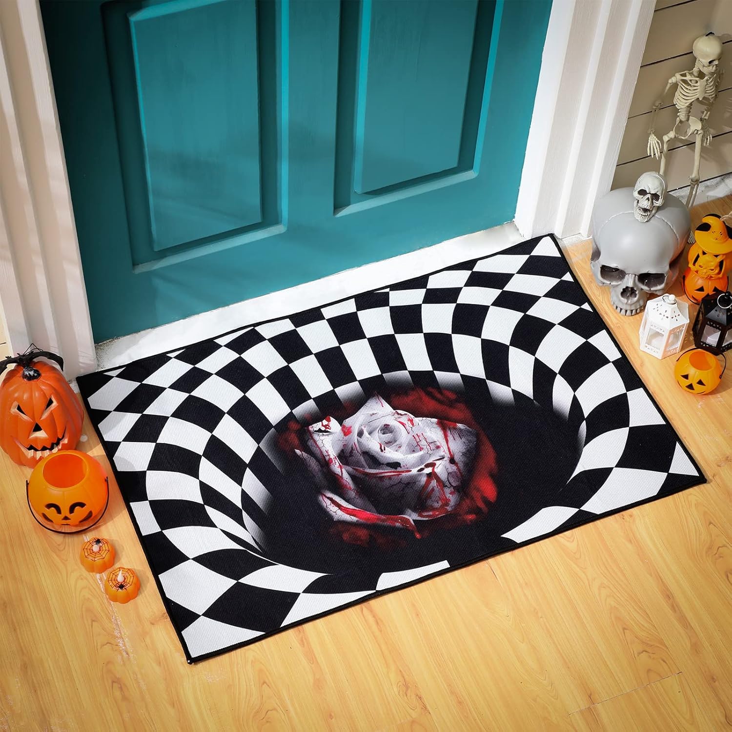 Nuanchu Halloween Illusion Doormat 31.5 x 19.7 Inch