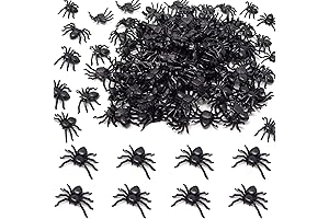 120 Pcs Black Spiders Plastic Spider