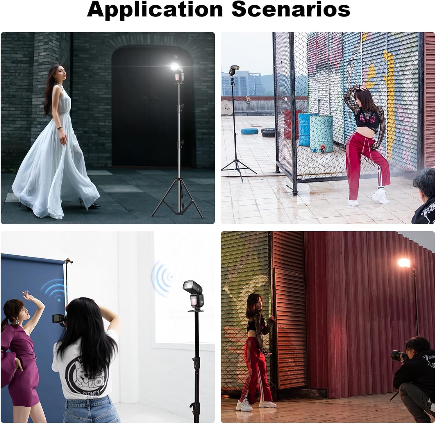 Diagram showing the Godox V860II-S acting as a master unit controlling other Godox flashes wirelessly.
