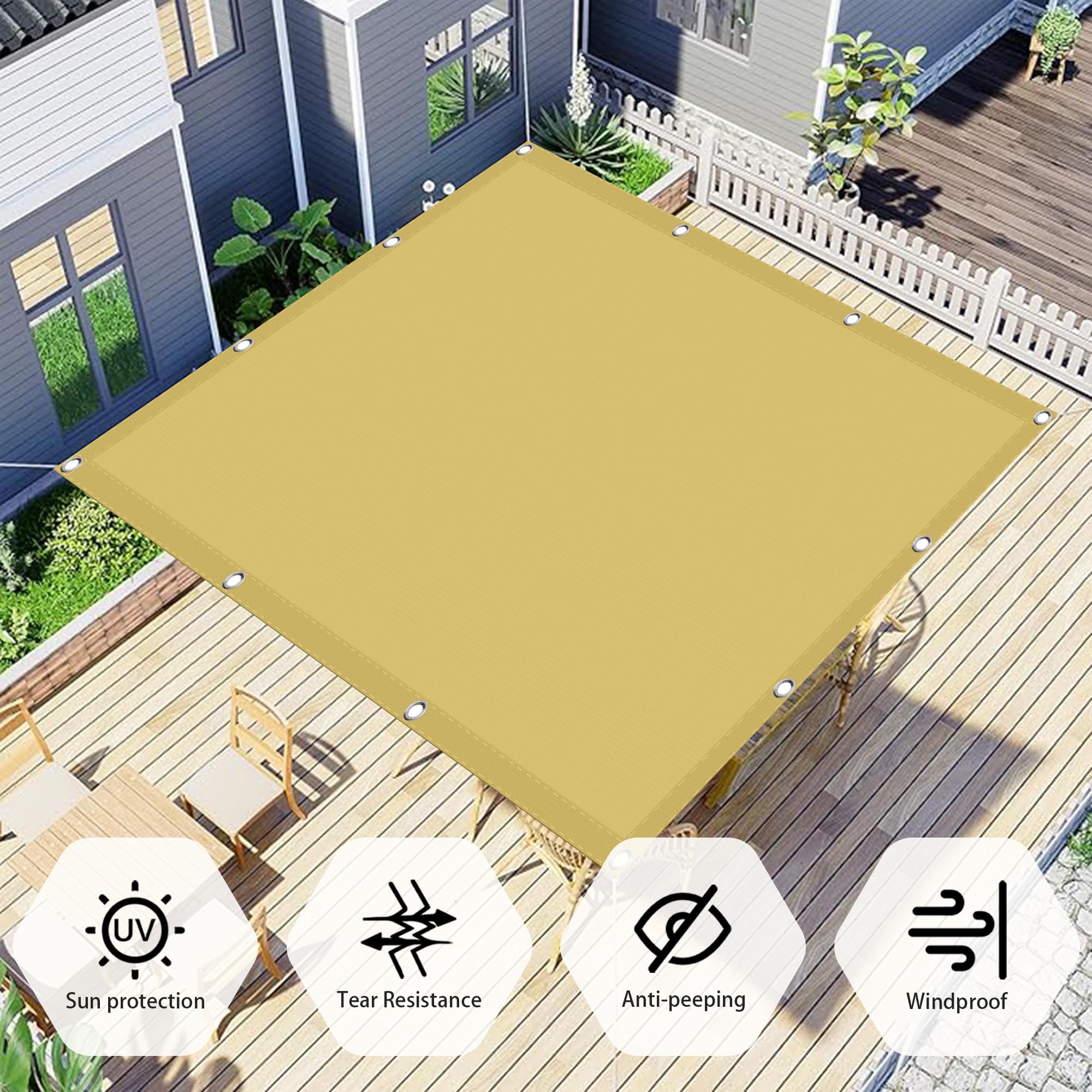 Amazon.co.jp: バルコニー目隠しシェード 日よけシート 80 x 500 cm