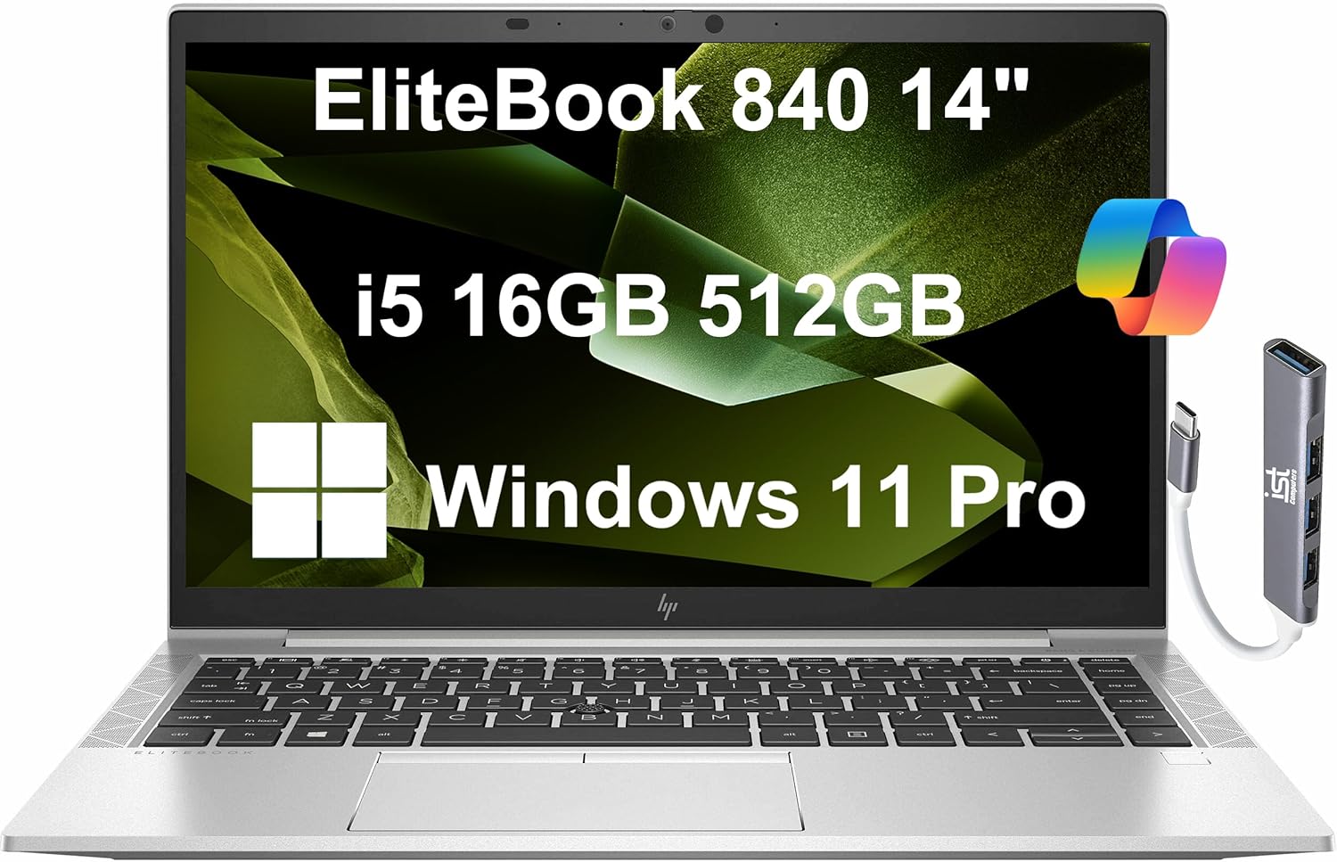 HP EliteBook 840 Business Laptop (14″ FHD Anti-Glare, Intel 4-Core i5-1135G7, 16GB RAM, 512GB SSD) Long Battery Life, 2 x Thunderbolt 4, Webcam, IST Hub, 3-Year Warranty, Wi-Fi 6, Win 11 Pro, Silver HP EliteBook 840 Business Laptop (14″ FHD Anti-Glare, Intel 4-Core i5-1135G7, 16GB RAM, 512GB SSD) Long Battery Life, 2 x Thunderbolt 4, Webcam, IST Hub, 3-Year Warranty, Wi-Fi 6, Win 11 Pro, Silver