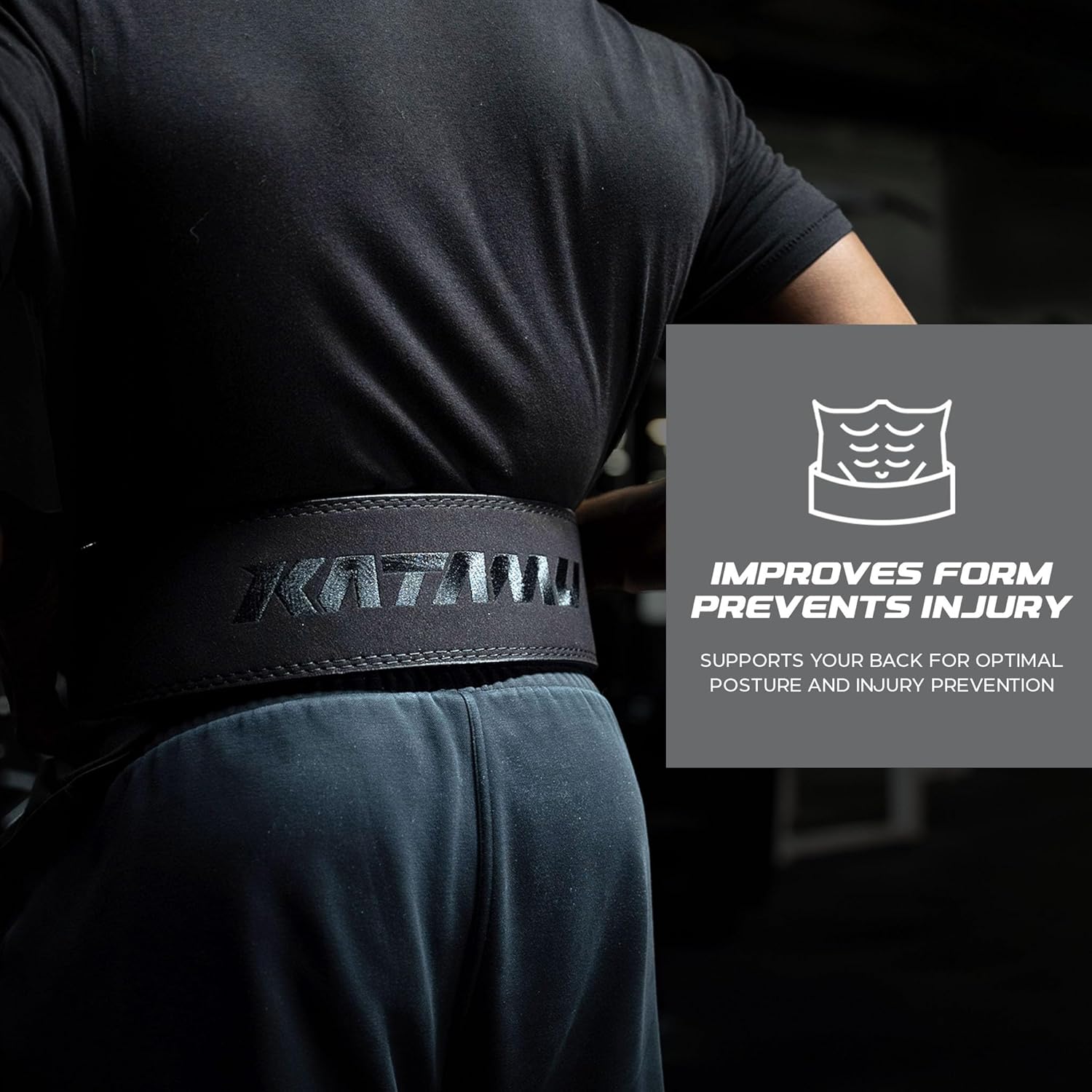 Katamu Premium 13mm Leather Weightlifting Belt - For Powerlifting, Weightlifting and Squat Lifting - Katamu Lever Belts