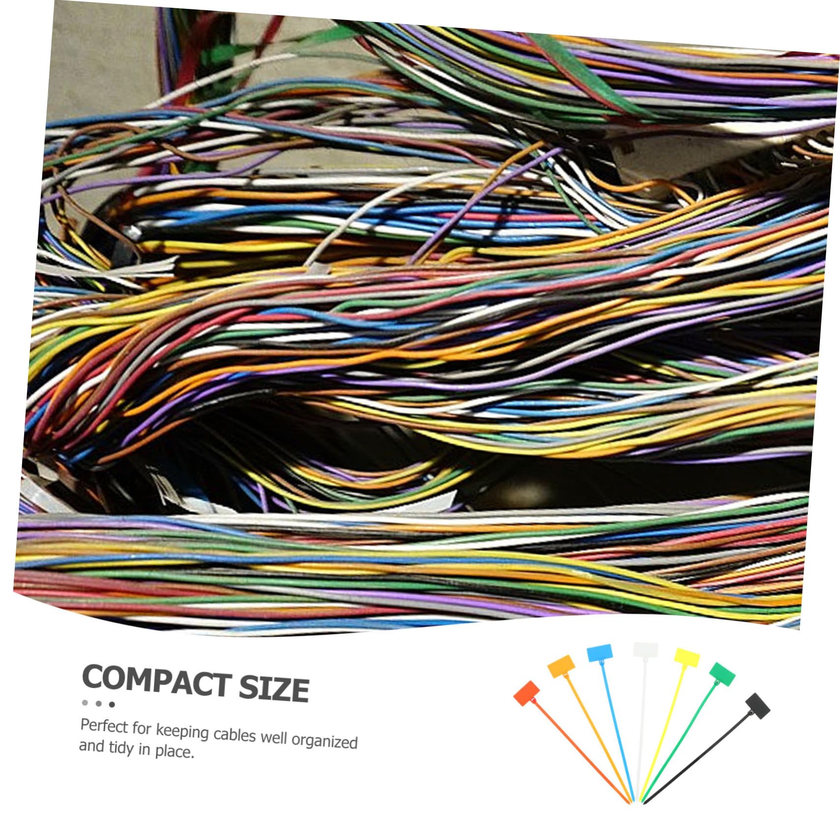 Colliers de Serrage en Nylon 4x150 Mm Autobloquants Étiquettes, Organiseurs de Fils Multifonctions pour Câbles Électriques, Informatiques, 250 Pièces Assorties, Couleur Aléatoire