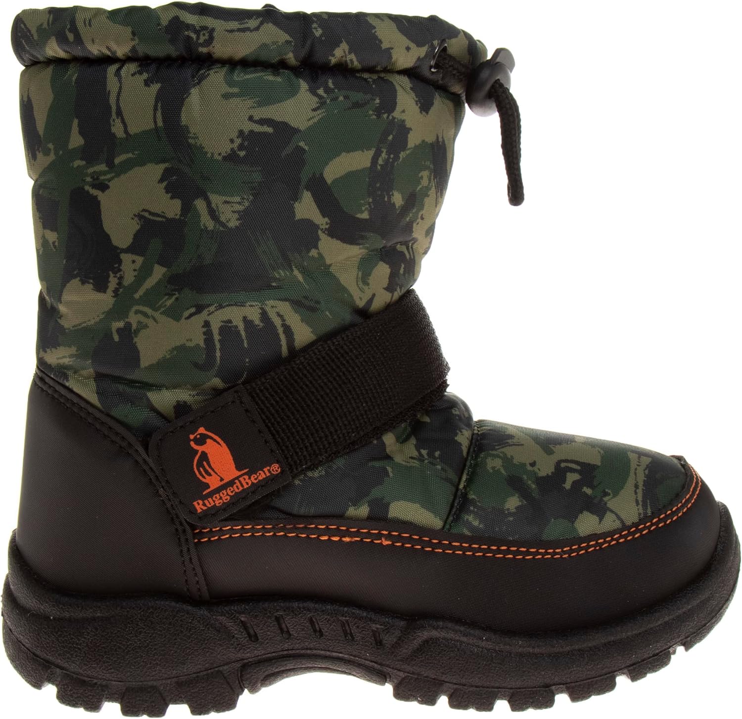 Rugged Bear Boys Winter SnowBoot outdoor waterproof weatherproof comfort Snow Rain Slip resistent calf boot (Little-Big Kid)