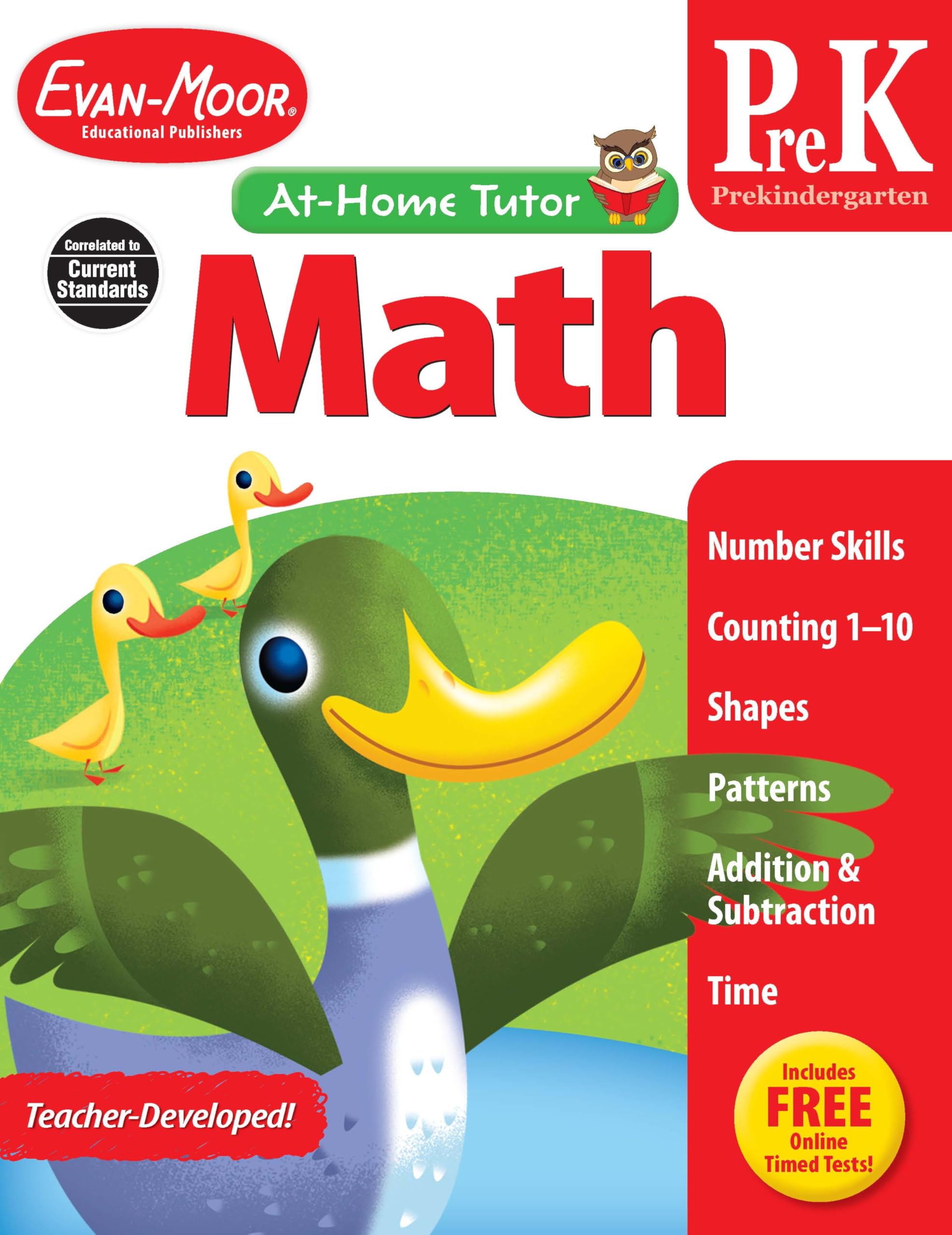 Evan-Moor At Home Tutor Math, Grade Prek