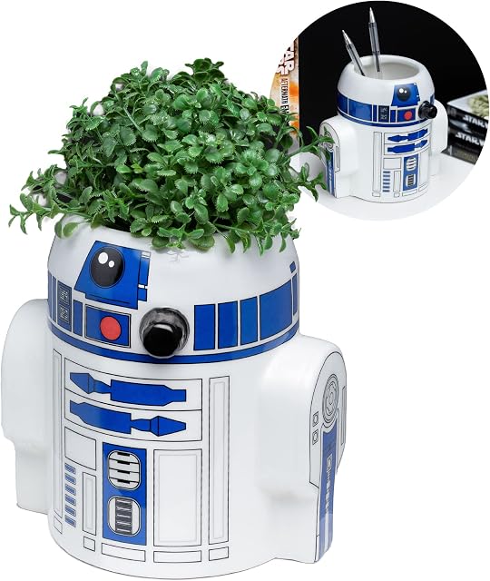 Paladone Star Wars R2D2 doniczka na rośliny, ceramiczna doniczka lub uchwyt na długopis, oficjalnie licencjonowane produkty Marvel i dekoracja biurka, wielokolorowa, regularna