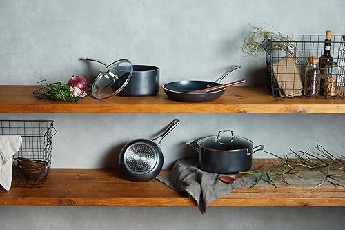 Miniatura 4 de Kyocera Olla de cerámica con revestimiento antiadherente de cerámica, 9.4 in, asas de acero inoxidable sin PFASPTFE aptas para todos los tipos de