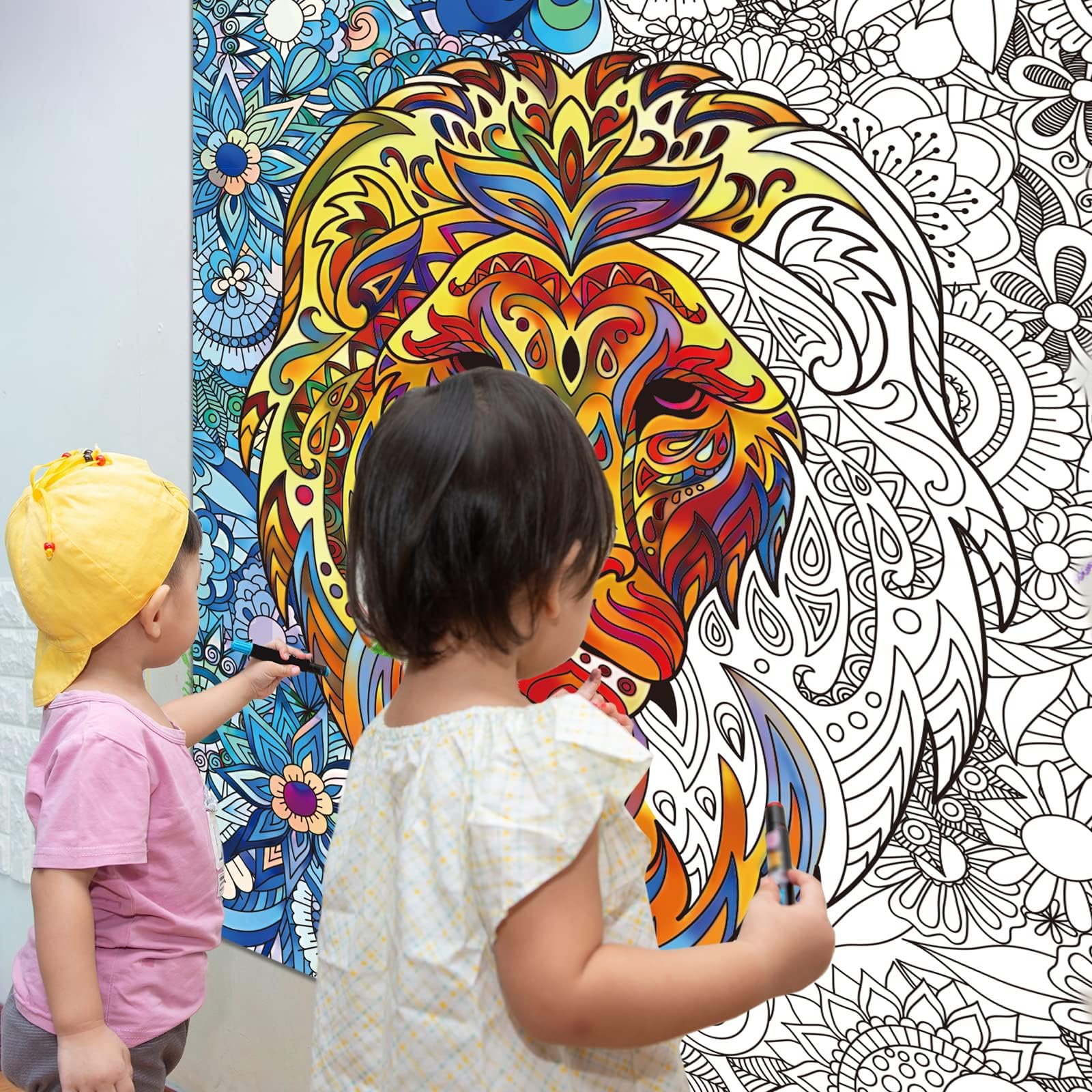 Snapklik.com : Lion Giant Coloring Posters For Kids Adults Large Lion ...