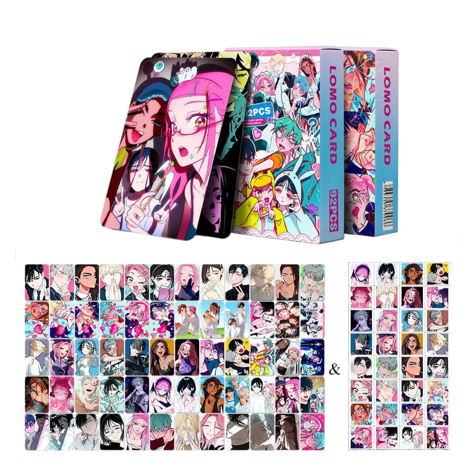 32PC Alien Stage Stickers+60PC Lomo Photocards Alien Stage Cards Photocards Anime Figure Lomo Laser Cards Gift for Fans A01 — image 1