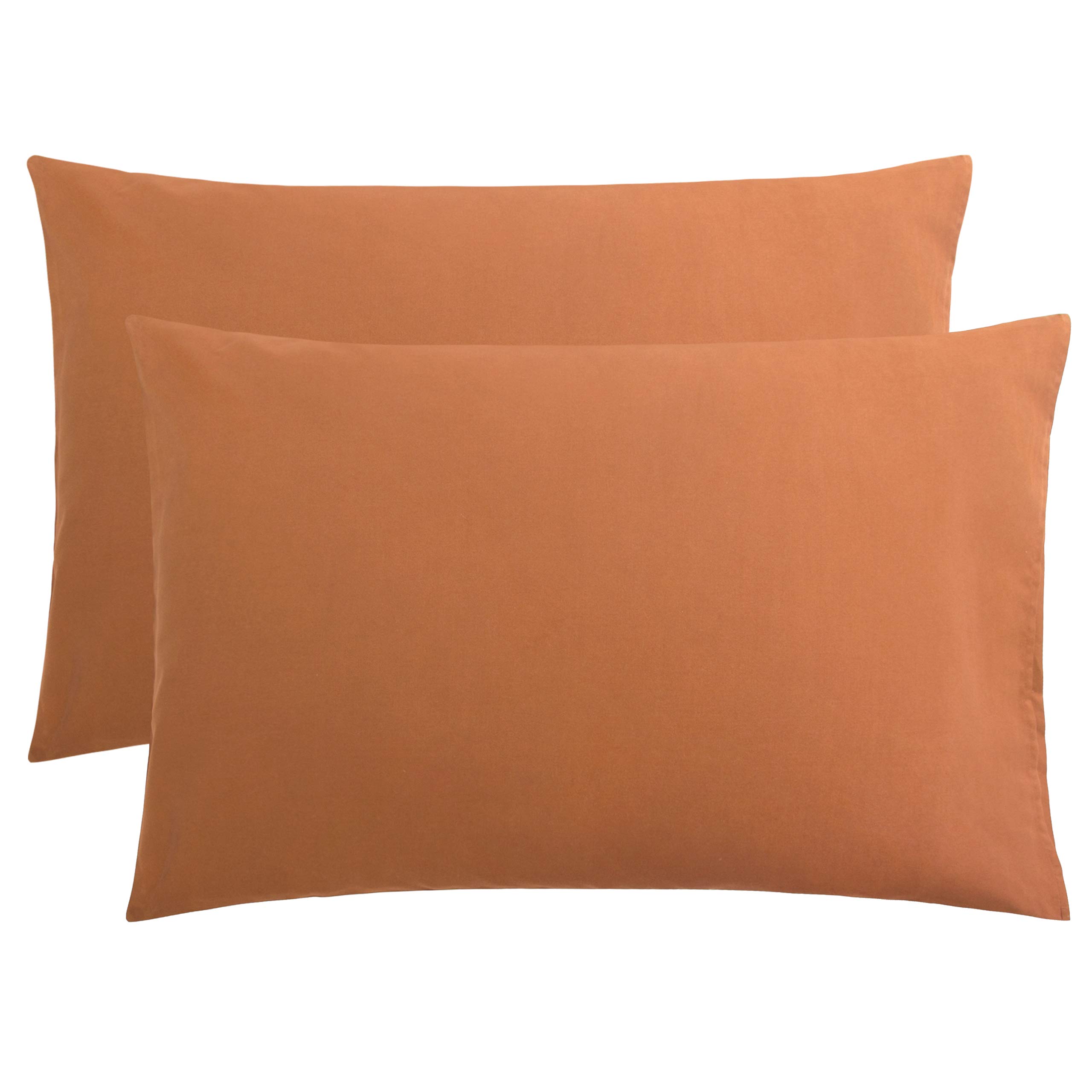 FLXXIE 2-Pack Microfiber Queen Pillow Cases, Envelope Closure, Tan