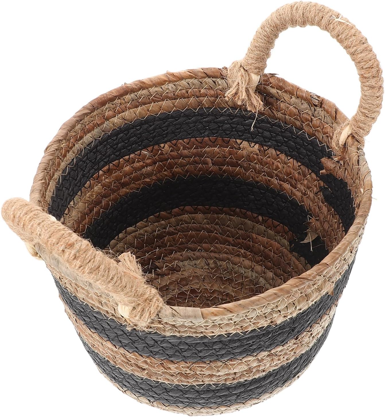 Amosfun Wicker Storage Basket Rattan Storage Bins Large Wicker Laundry Hamper Boho Style Home Decor