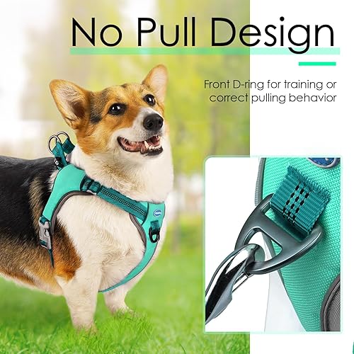 Miniatura 3 de ThinkPet Dog Harness for Medium Dogs No Pull, Escape Proof Step-in Reflective Dog Vest Adjustable Breathable Halter Harness with BackFront Clip for