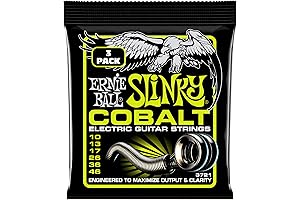 Ernie Ball Regular Slinky Cobalt Electric Guitar Strings 3 Pack - 10-46 Gauge