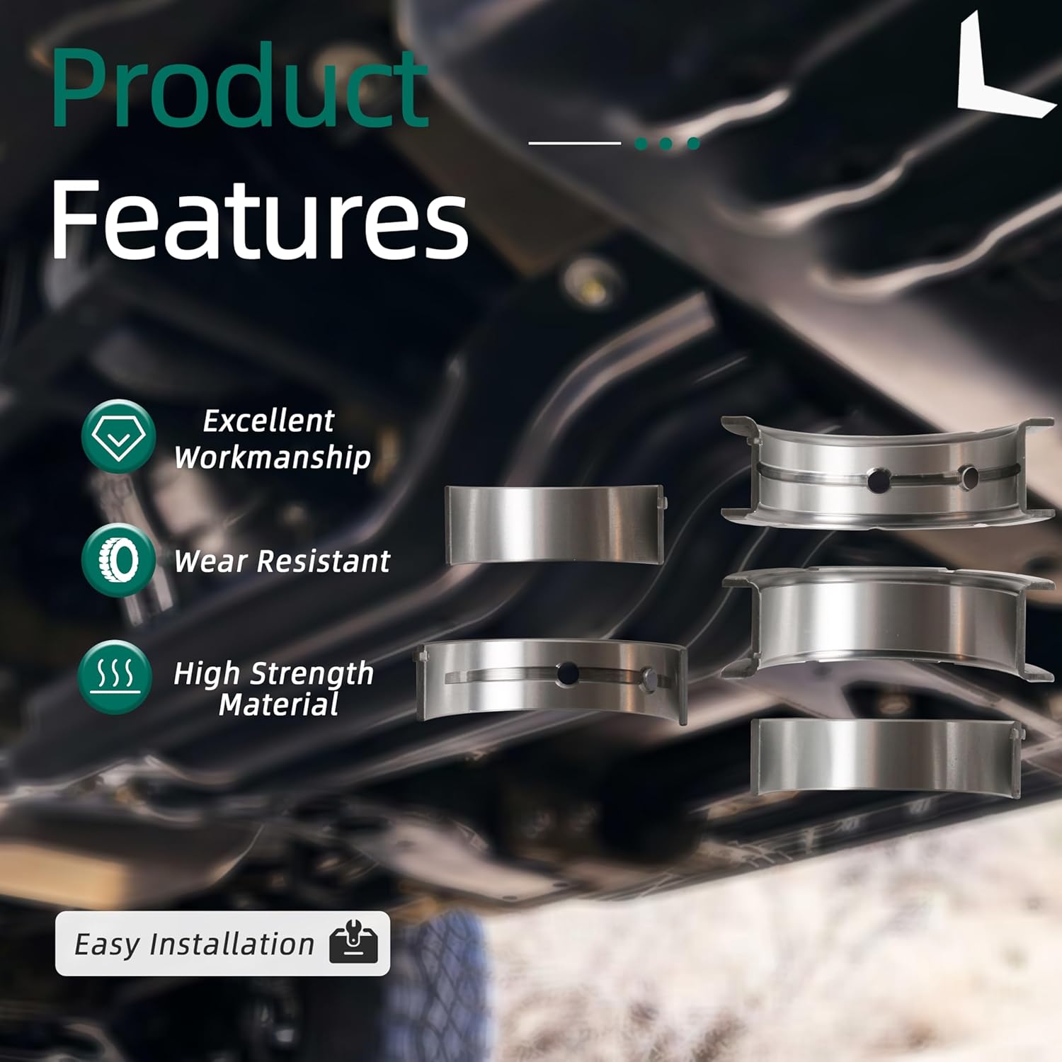 STD Rod Main Bearing Set MS2199P Main Bearings +CB-663P Rod Bearings Set for Chevy V8 4.8L 5.3L 5.7L 6.0L 6.2L 1999-2016,OE MS-2199A MS2199A MB5293SI MS-2199P 7298MA CR807SI CB663 CB663P 8-2555A 26Pcs