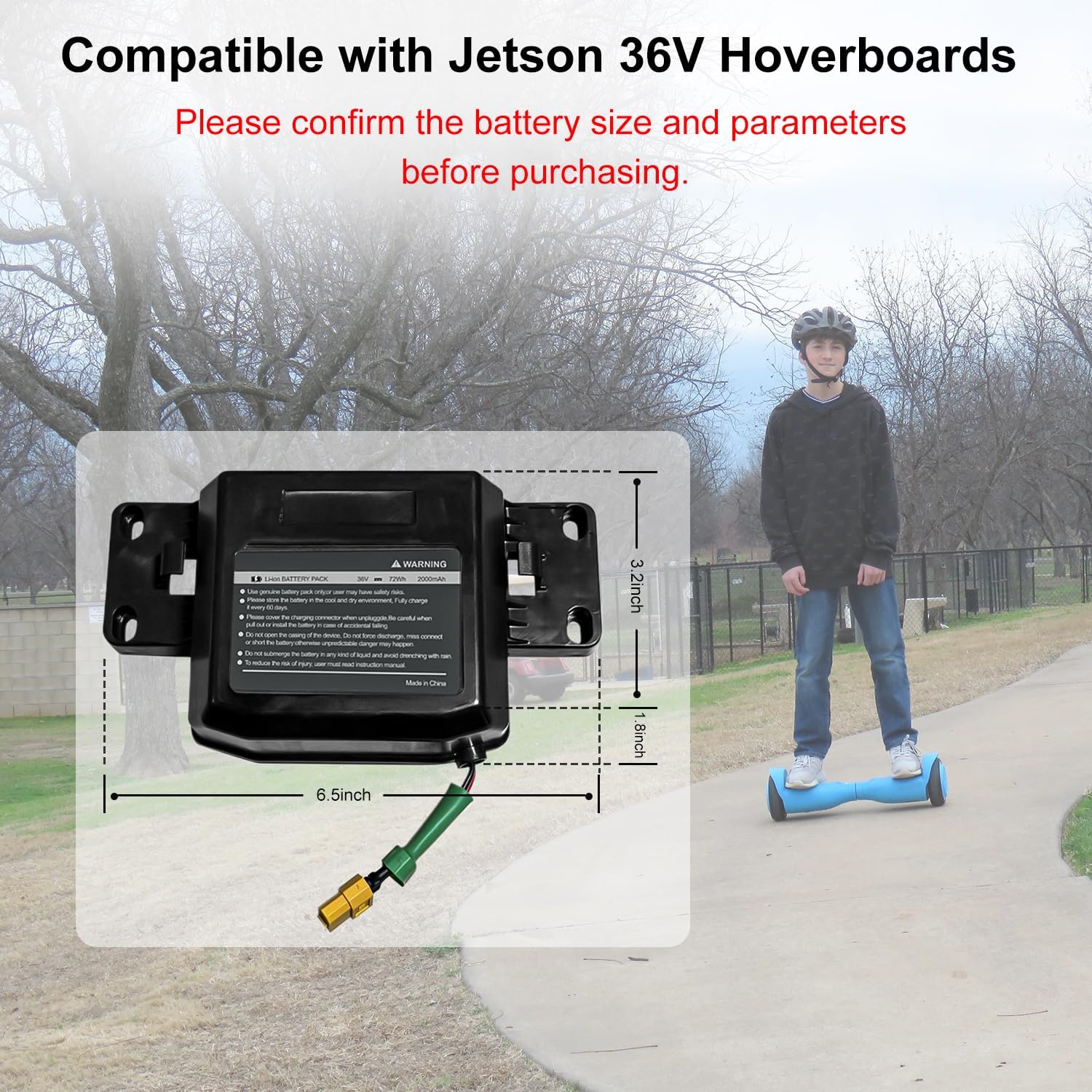 Replacement of the 36 V lithium battery for hoverboard for balanced Jetson Hoverboard of the rechargeable battery (36, Volt) 6 81MMbNHUiVL. AC SL1500