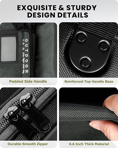 Miniatura 12 de OutdoorMaster Bolsas de viaje de golf para aerolíneas con ruedas y funda rígida, protegen los palos de golf, ligeras y fáciles de maniobrar, versión