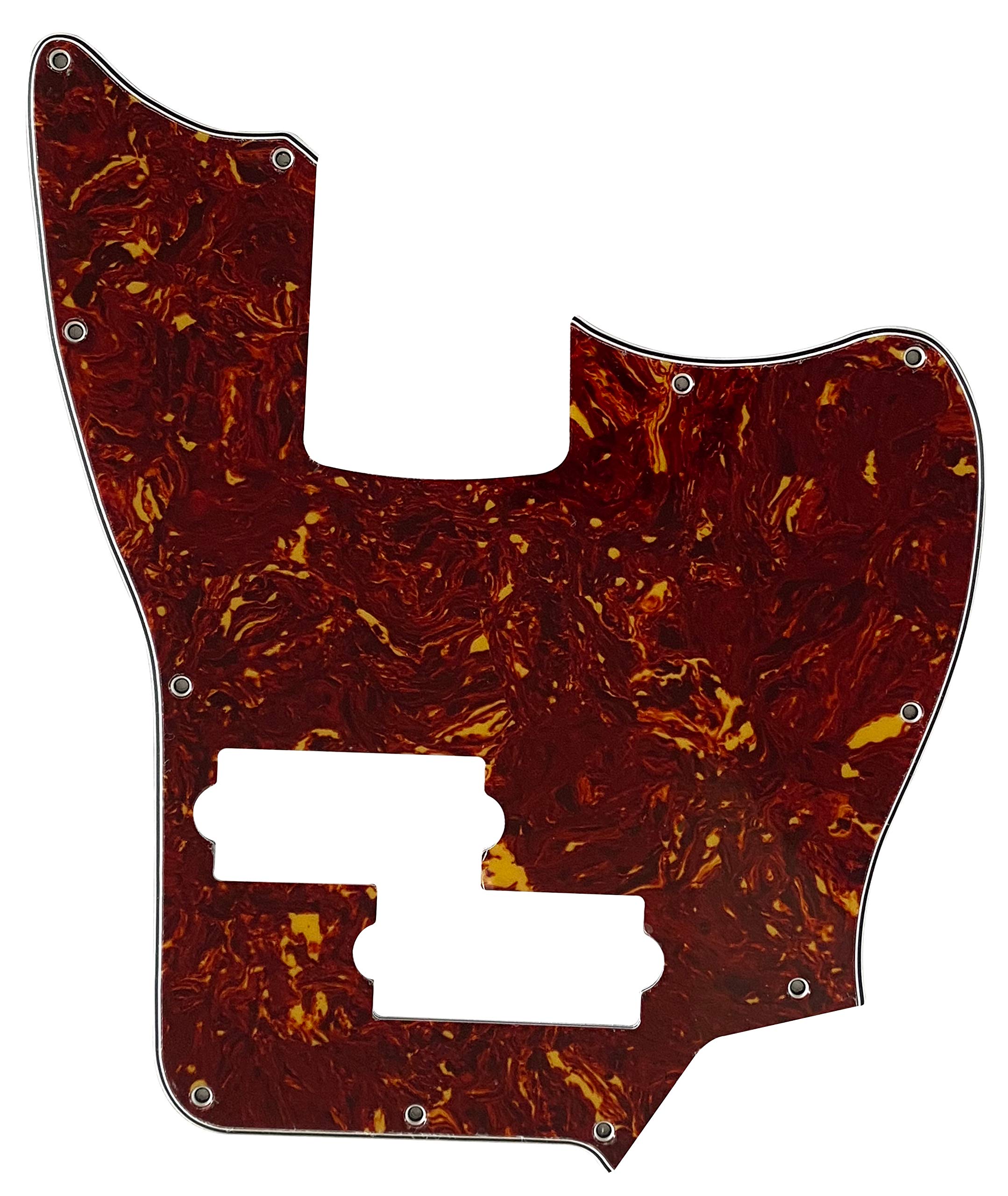 for Squier Jaguar Bass SS Short Scale Style Guitar Pickguard Scratch Plate (4 Ply Red Tortoise)