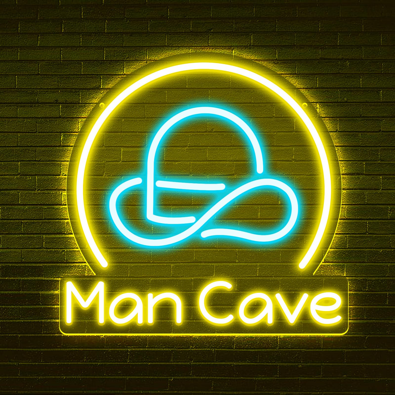 Cool Man Cave Neon Sign - Gaming Room & Home Gym Decor for Men Gift for Husband/Boyfriend (Christmas, Birthday) - Durable LED Wall Art for Home Bar Man Cave or Gaming Setup 5V 11.81"*11.81" — image 1