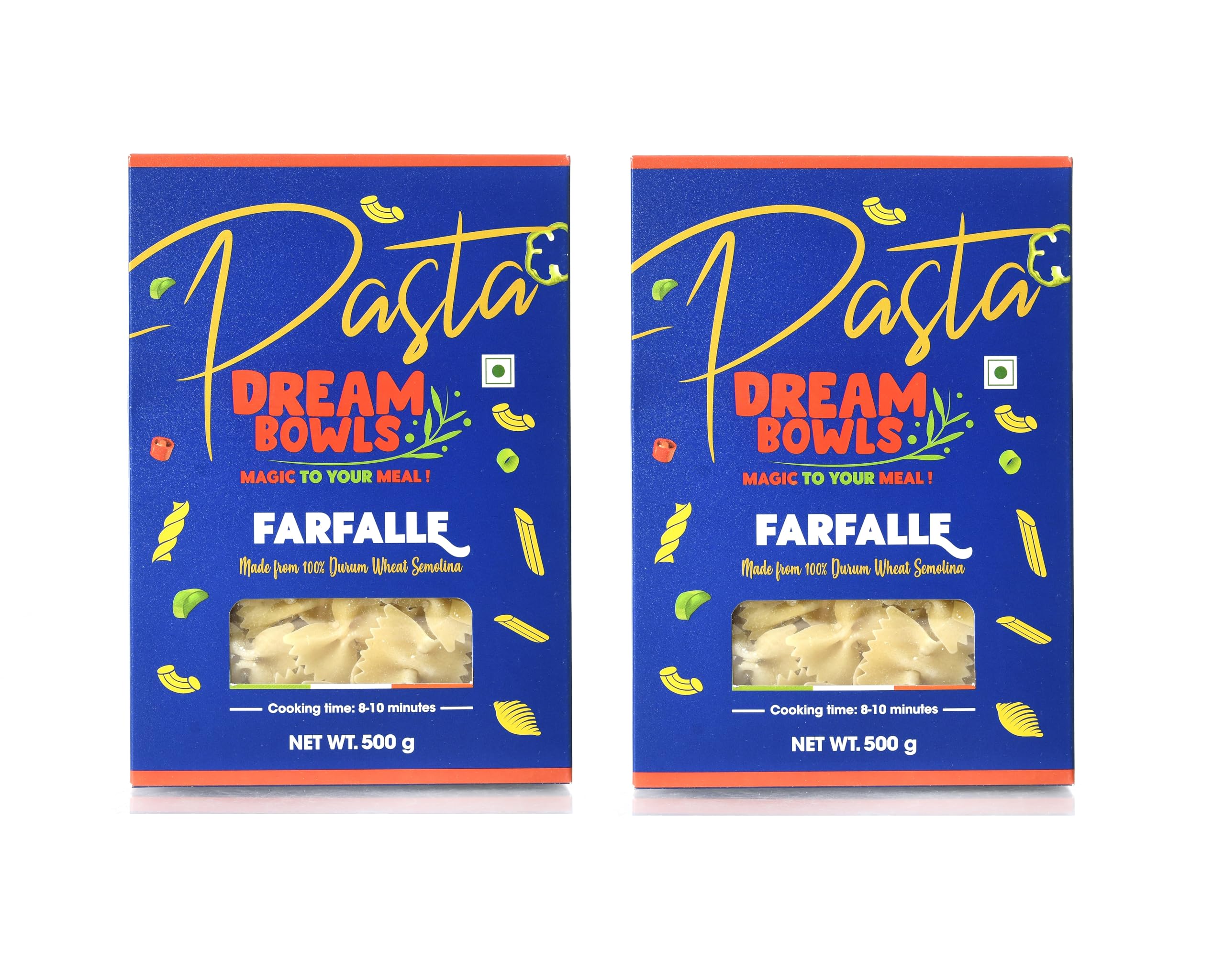 DREAM BOWLS Butterfly Shaped Farfalle Pasta | Premium Durum Wheat Semolina | 0% Maida, Cholesterol, High In Fibre, (Each 500g) (Pack Of 2) (B0CNPXFF1D) Amazon Price History, Amazon Price Tracker
