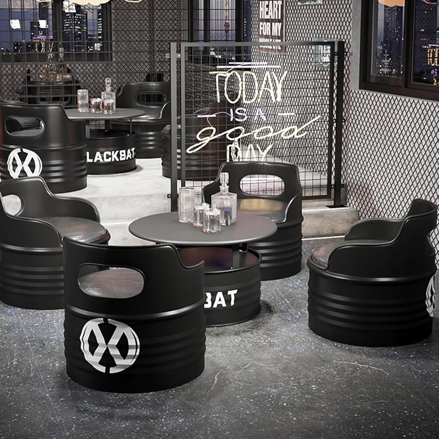 ドラム缶バーテーブル