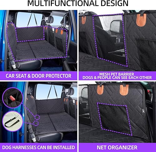 Miniatura 4 de Funda de asiento para perros y cama para camiones, extensor de asiento trasero y hamaca para F150, RAM1500, Silverado, colchón no inflable para