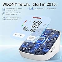 Vista 2 de Monitores de presión arterial para uso doméstico FSA y HSA elegibles para presión arterial ajustable brazo de 9 a 17 pulgadas, 2 x 99 memorias