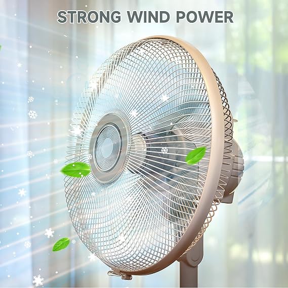 TOYANDONA Universal Fan Blade Replacement - 14 Inch Plastic 3-Blade Fan with Nut Cover, Fit for Household Table/Standing/Pedestal Fanners, Easy Install