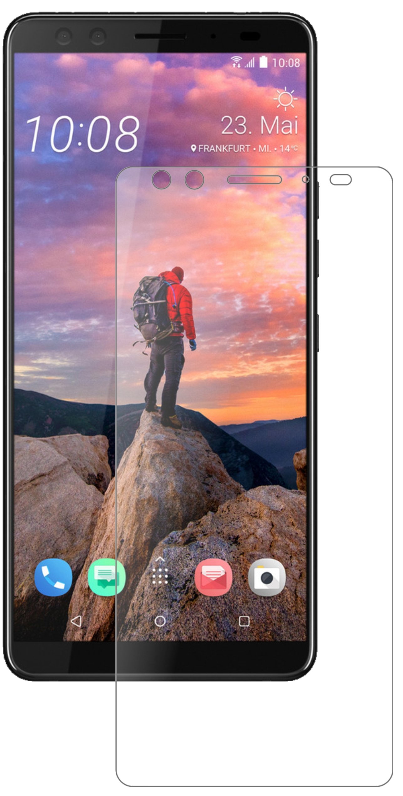 Dipos 2x Pellicola Protettiva Opaca 9H Per HTC U12 Plus - Anti-impronta E Anti-riflesso - Flessibile, Made In Germany