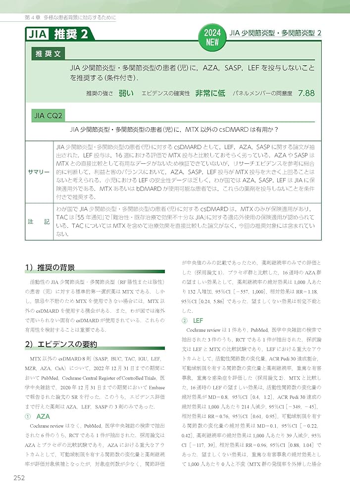 日本リウマチ学会 関節リウマチ診療ガイドライン2024改訂