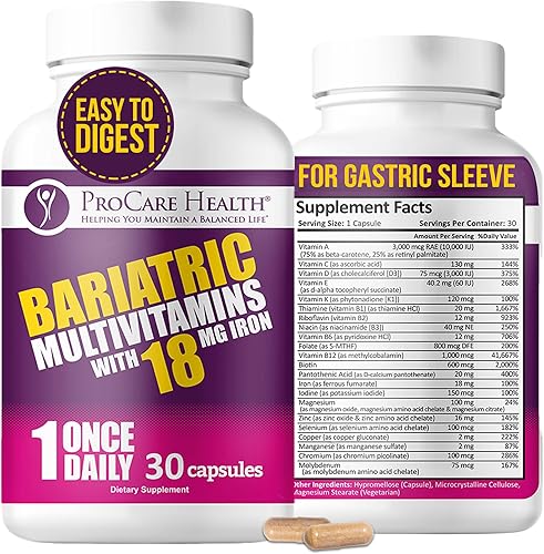 Once Daily - Multivitamínico bariátrico - Cápsula - 18 mg de hierro - 30 unidades