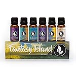 Eternal Essence Oils Fantasy Island Set of 6 Premium Fragrance Oils - Includes Freesia, Dark Amethyst, Blue Sage, End of The Rainbow, White Sand, and Seaside Citrus Scented Oils - 10ML