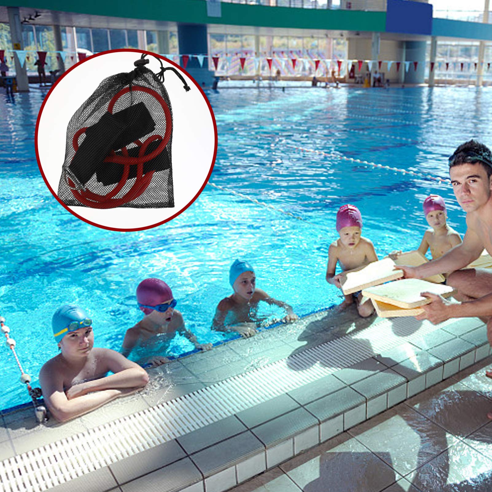Bande de résistance de Natation équipement de résistance à la Natation équipement de Ceinture de Ceinture de nage de Musculation des Bras Latex