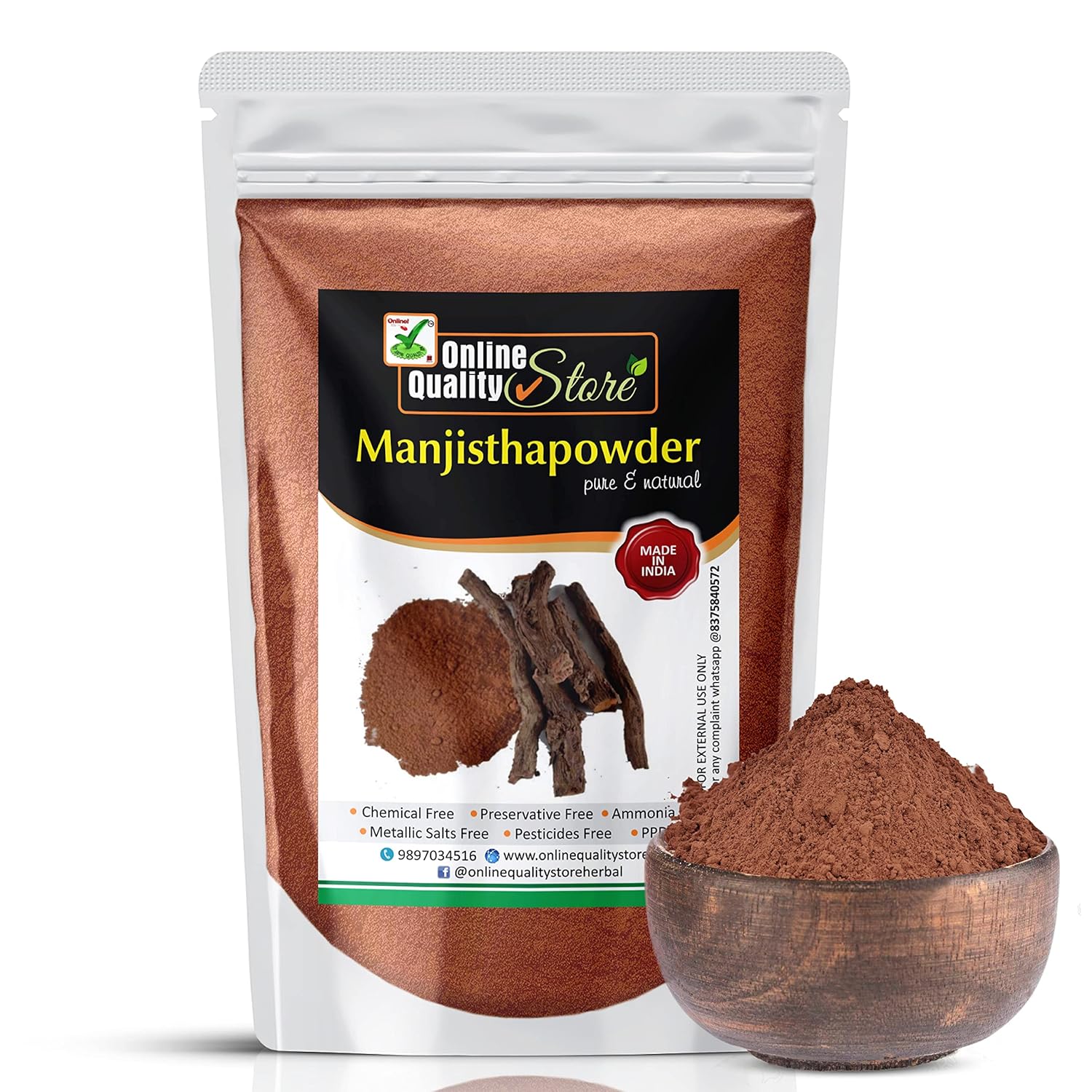 Online Quality Store Organic Manjistha Powder, 900g