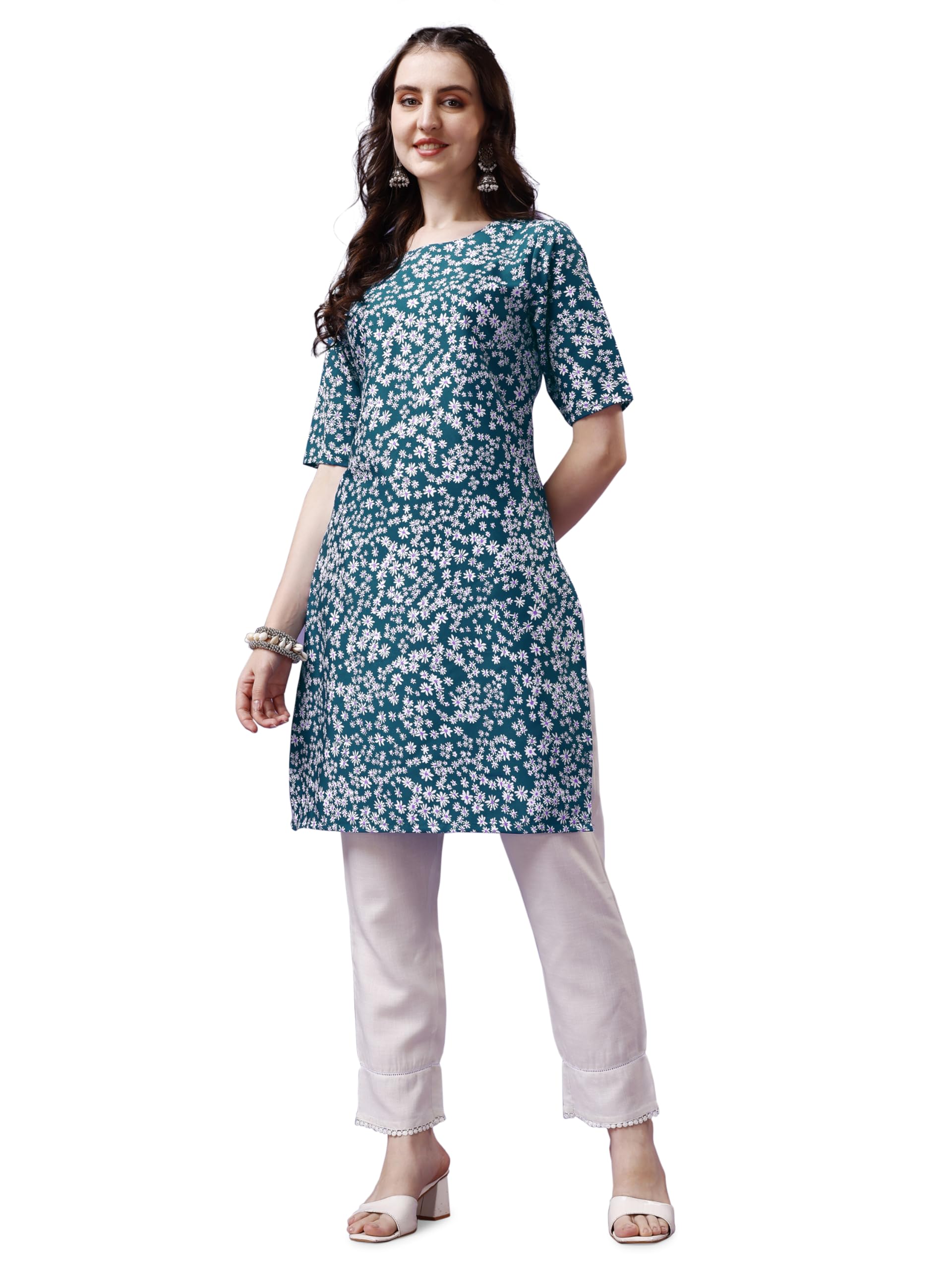 LookMark Women Women's Crepe Floral Printed Kurtas