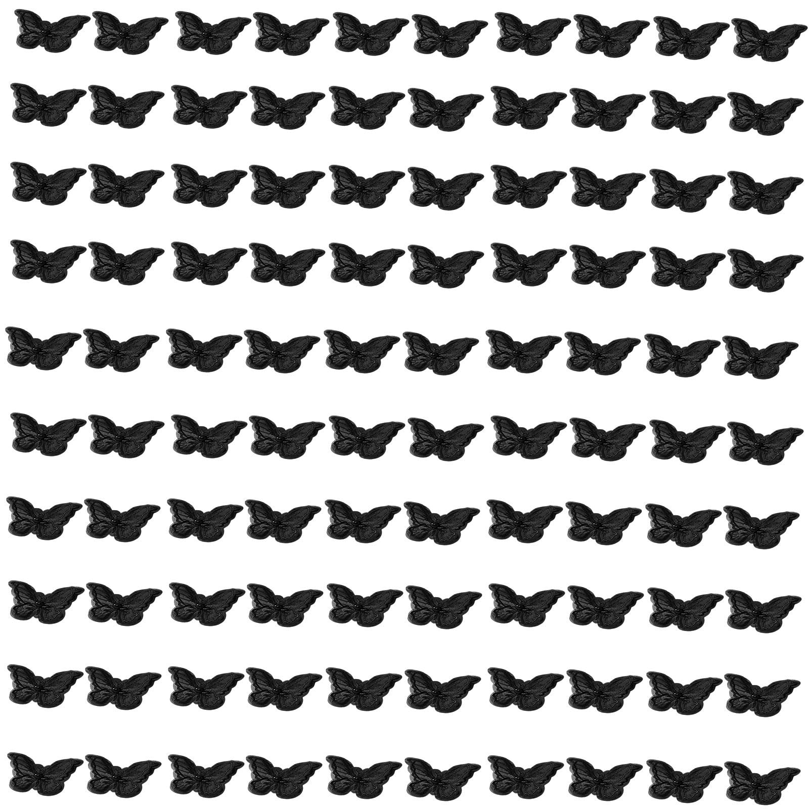 Tsophreniq Beautiful 2 Layer Fabric Butterfly Embellishments with Pearls Detail for Creative Designs Home Decoration Sewing Accessory