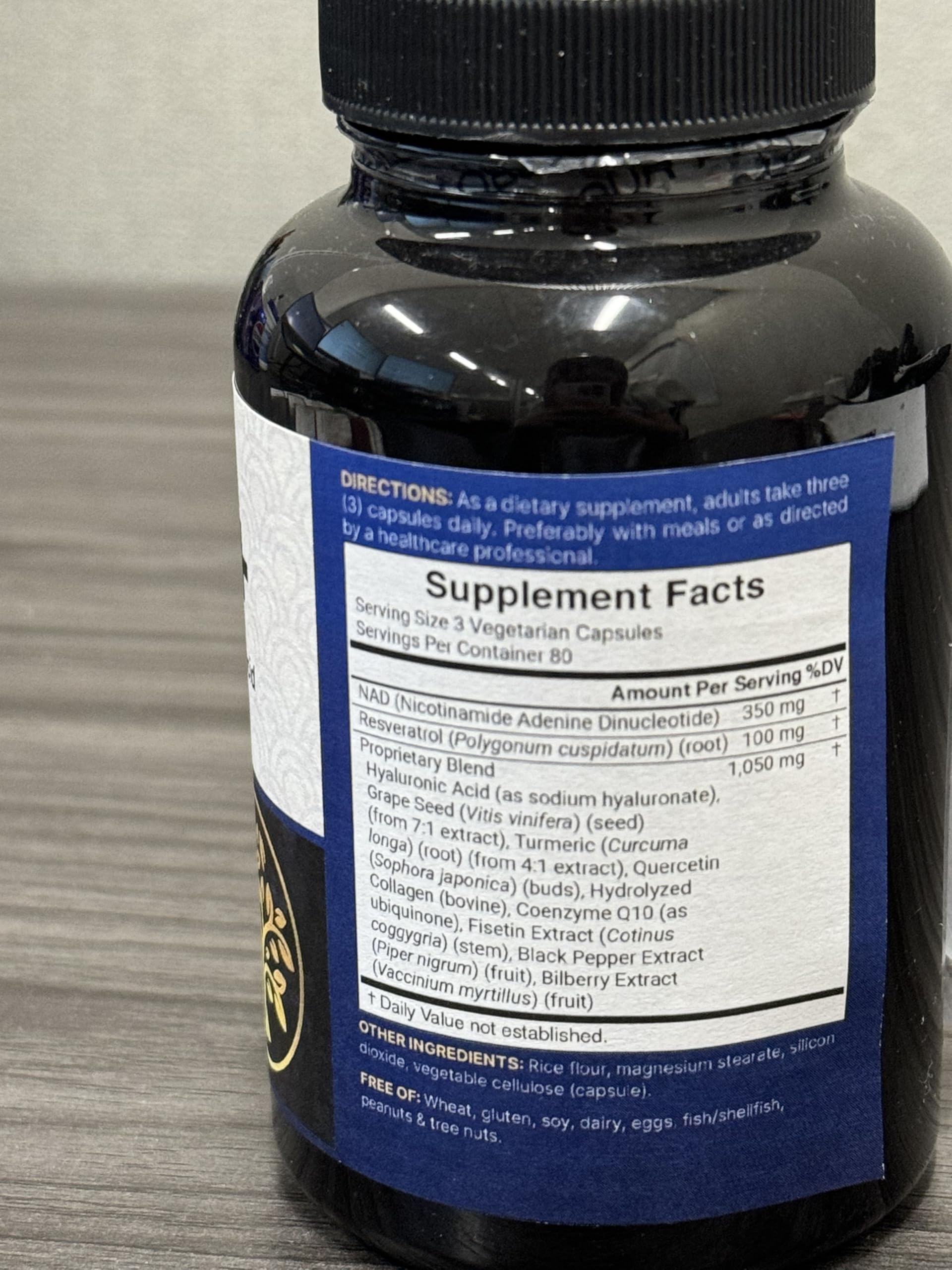 NatureBell NAD+ 1,500mg Per Serving, 240 Veggie Capsules | NMN Supplement Alternative | 10-in-1 Complex with Resveratrol Plus Hyaluronic Acid, Quercetin, Fisetin, Collagen, & More – Non-GMO