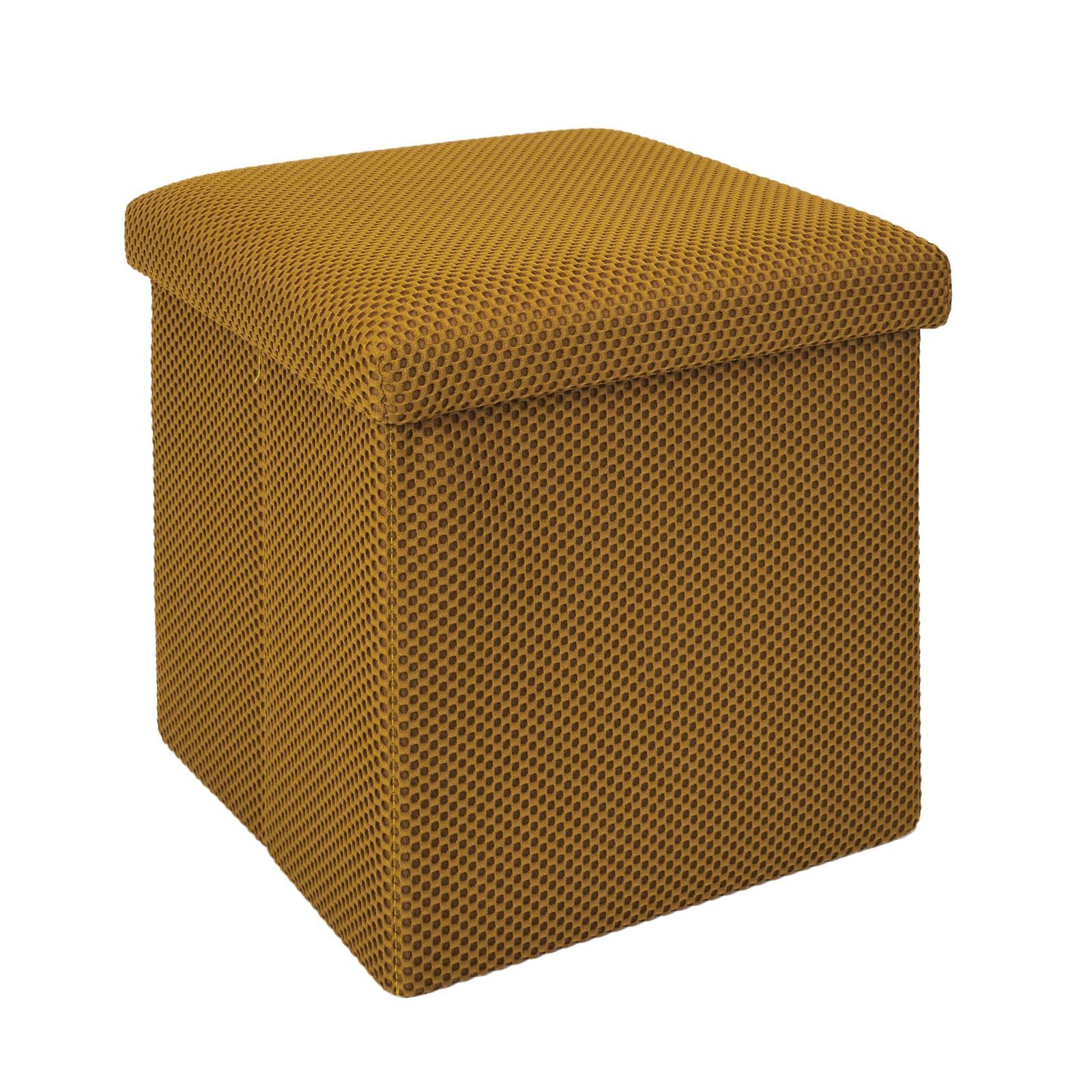 Coffre de rangement pliable jaune pour petits espaces et studio