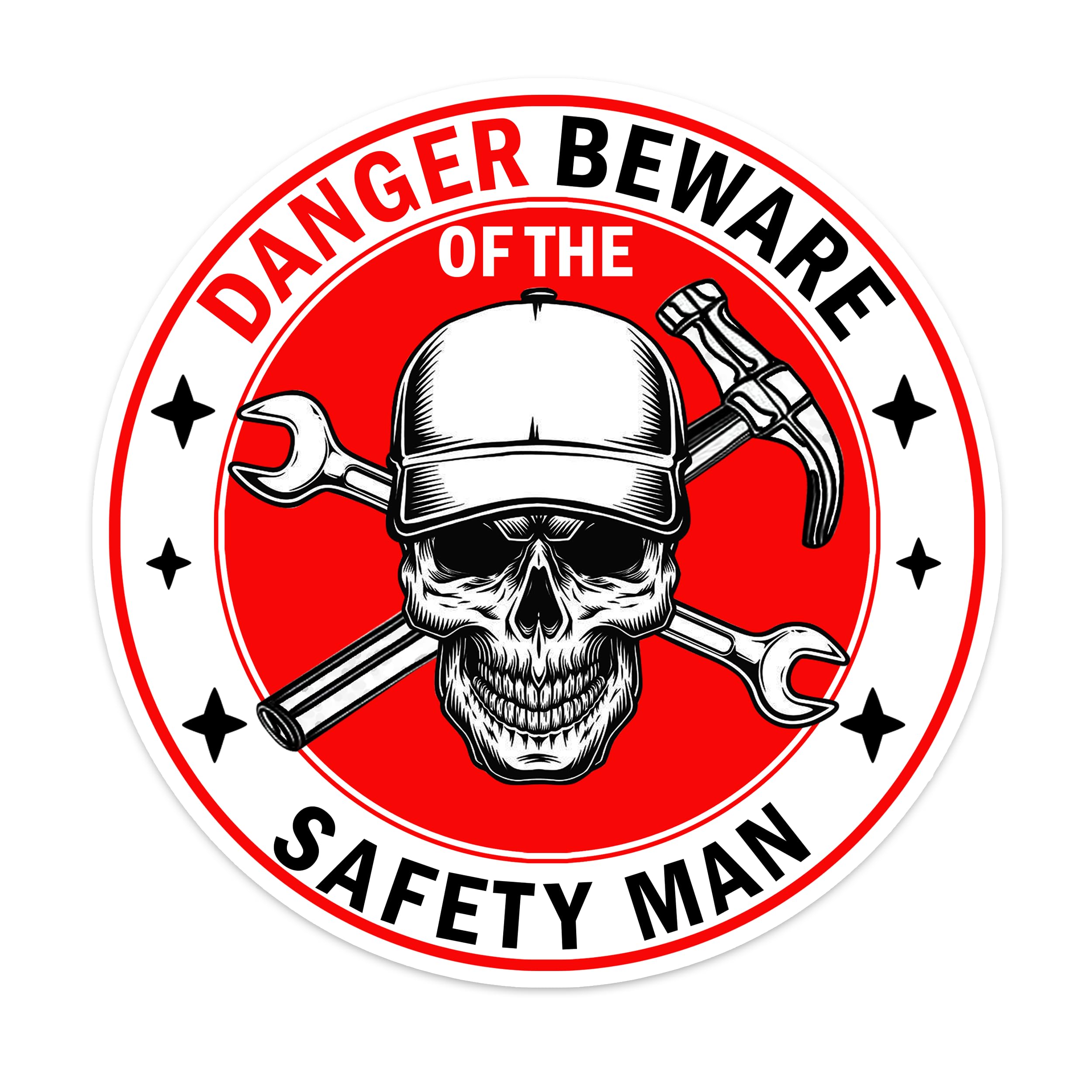 (3PCS) Danger Beware of The Safety Man Stickers, Hard Hats for Men, Lift Hard Hat Decals, Hard Hat Stickers, Funny Stickers for Adults, Tool Box Stickers, Funny Car Decals, Stickers for Adults Dirty