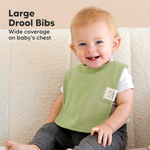 Miniatura 3 de Paquete de 8 baberos orgánicos para bebé niño y niña, baberos para bebé, baberos para bebé, baberos para bebé, baberos para niñas, niños, baberos