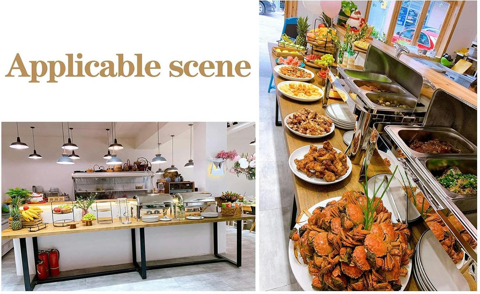 Scaldavivande con Coperchi, Scaldavivande Elettrici da 9 Litri per Feste e Buffet, Server da Buffet in Acciaio Inossidabile per Matrimoni o Feste a Buffet - Mantieni il Cibo Caldo Tutto il Giorno