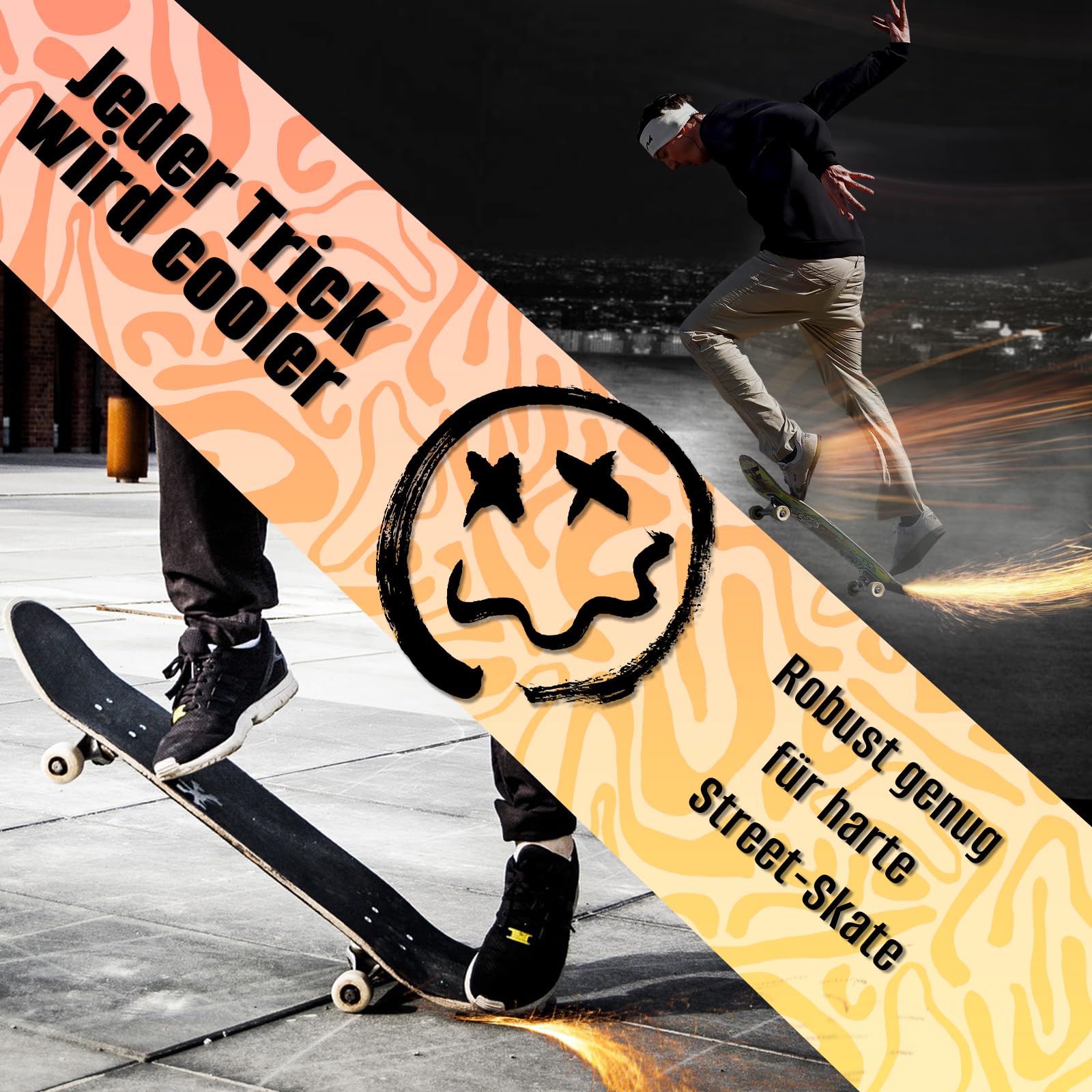 SIRUITON Plaques d'étincelles de skateboard Pro - Accessoires de skateboard pour enfants et adultes - Cadeaux cool pour débutants et professionnels