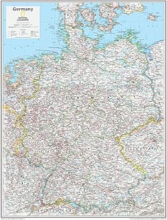 National Geographic: Germany Wall Map - 22 x 28 inches - Paper Rolled