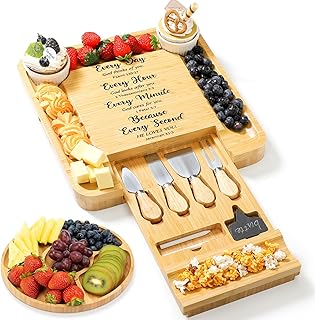 Maxdot Christmas Christian Engraved Charcuterie Board Gift Set Utensil F...