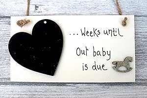 MadeAt94 Baby Countdown Calendar Block Shower Announcement Gift