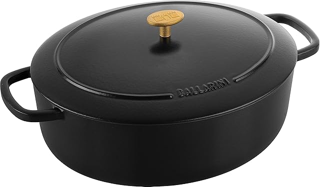 Ballarini Bellamonte Cocotte 33 cm, owalny, czarny, żeliwo