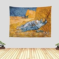 Vista 31 de Chitteri Vincent van gogh - Tapiz colgante de flores de almendra, 60 x 45 pulgadas, arte de pared de poliéster para decoración del hogar