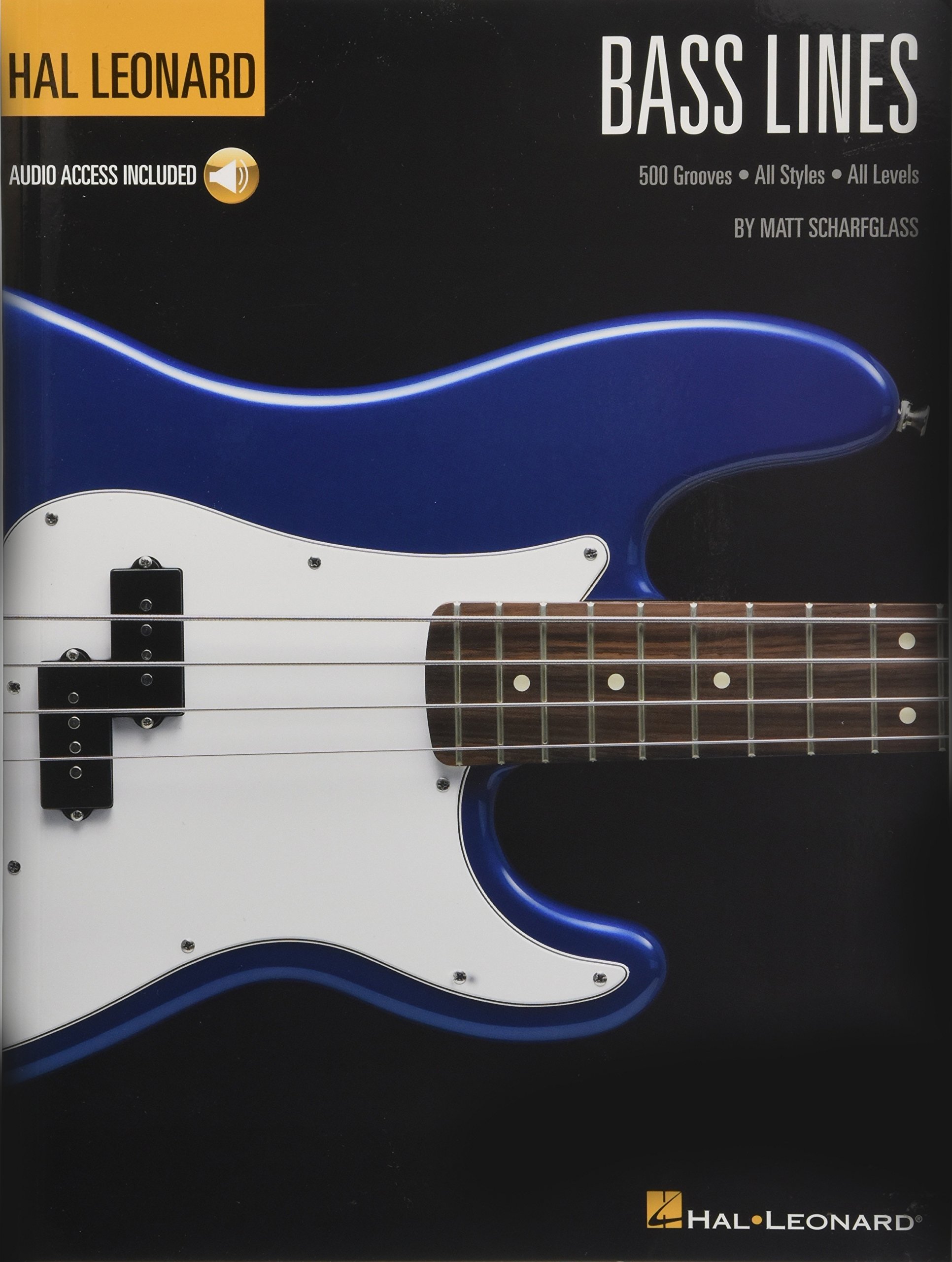 Bass Lines - Hal Leonard Bass Method | 500 Bass Grooves, Riffs, and Fills for All Styles and Levels | Bass Guitar Tablature Songbook with Audio Tracks |Bass Instruction Book for Beginners to Advanced