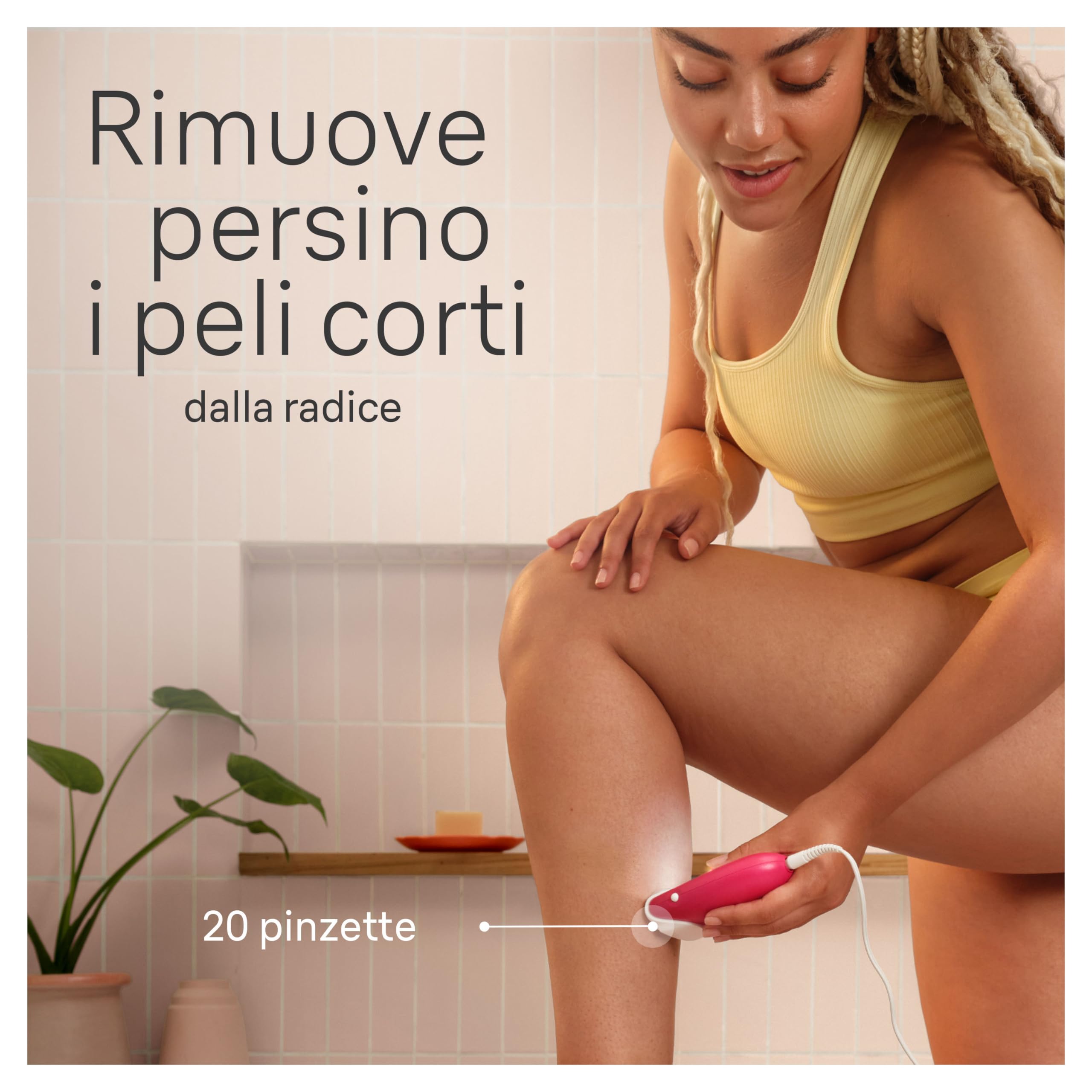 Braun Silk-Épil 3 Epilatore Elettrico Donna, Rasoio Elettrico Donna, con Cavo per Epilazione, Pelle Liscia per Settimane, con Rifinitore Bikini Styler, 3-202, Rosa Lampone
