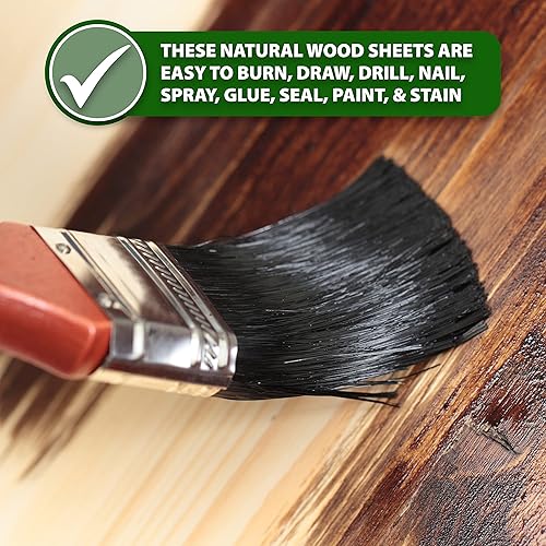 Miniatura 7 de Mandala Crafts Tablero de madera contrachapada de abedul báltico de 12 x 8 pulgadas, 8 hojas de madera finas para manualidades, modelo de corte